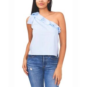 Riley & Rae Woman’s One Shoulder Ruffle Top